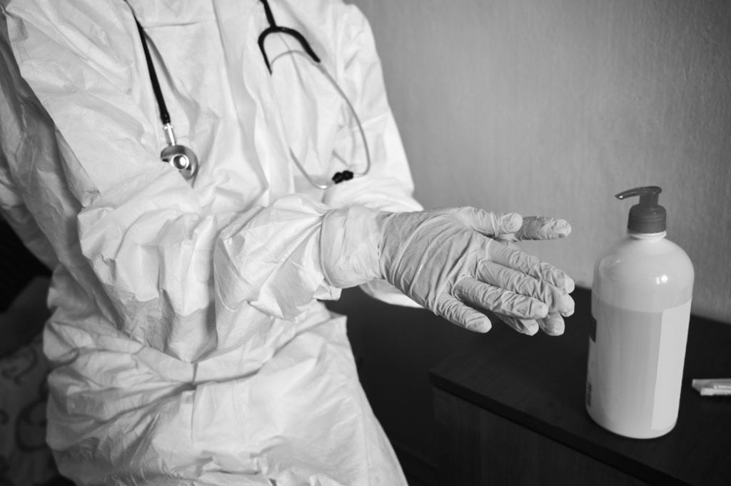 Doctor's visit at home during global quarantine COVID 19, stay at home save lives